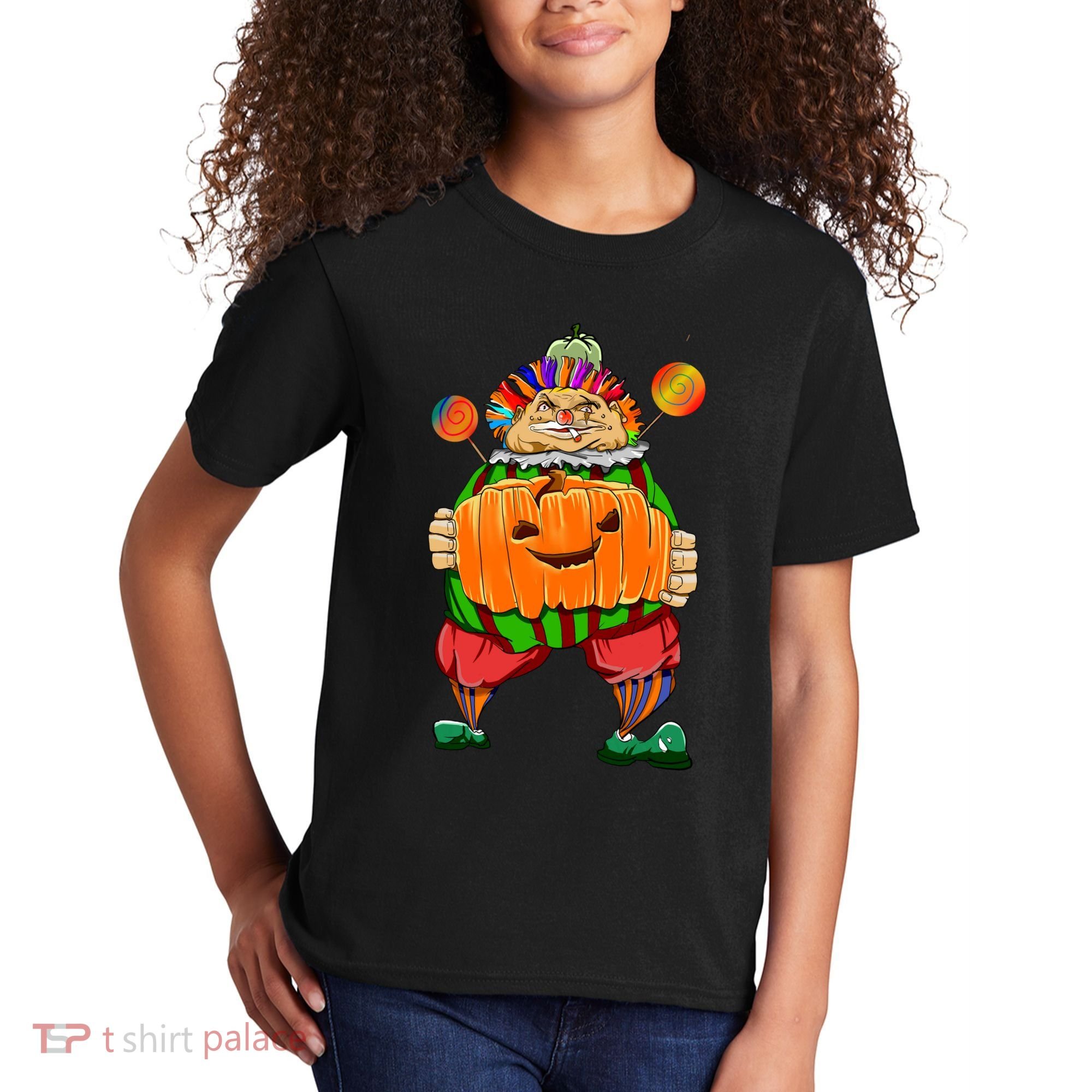 Clown Pumpkin Creepy Halloween Kids T-Shirt