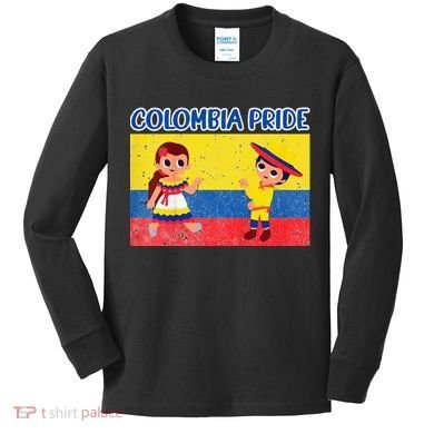 Colombian Pride Colombia Flag Kids Long Sleeve Shirt