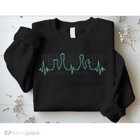 Chess Player Chess Club Chess Heartbeat Love Chess Chess Sweatshirt thumb 2