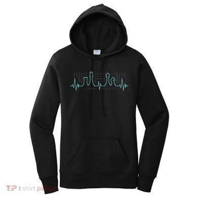 Chess Player Chess Club Chess Heartbeat Love Chess Chess Women's Hoodie