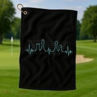 Chess Player Chess Club Chess Heartbeat Love Chess Chess Golf Towel thumb 1