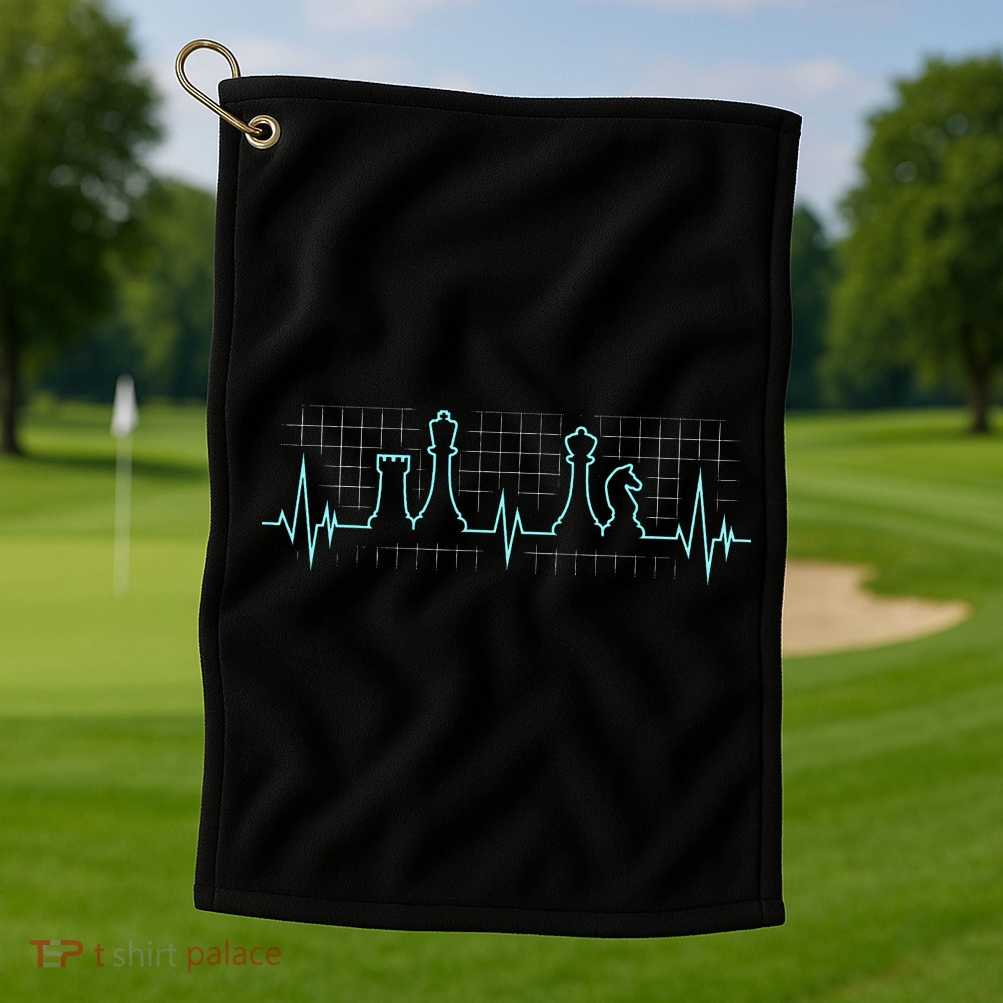 Chess Player Chess Club Chess Heartbeat Love Chess Chess Golf Towel