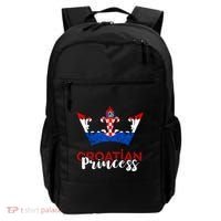Croatian Princess Crown Croatia Croatian Flag Croatian Pride Backpack thumb 0