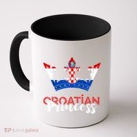 Croatian Princess Crown Croatia Croatian Flag Croatian Pride Coffee Mug thumb 0