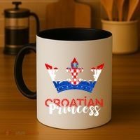 Croatian Princess Crown Croatia Croatian Flag Croatian Pride Coffee Mug thumb 4