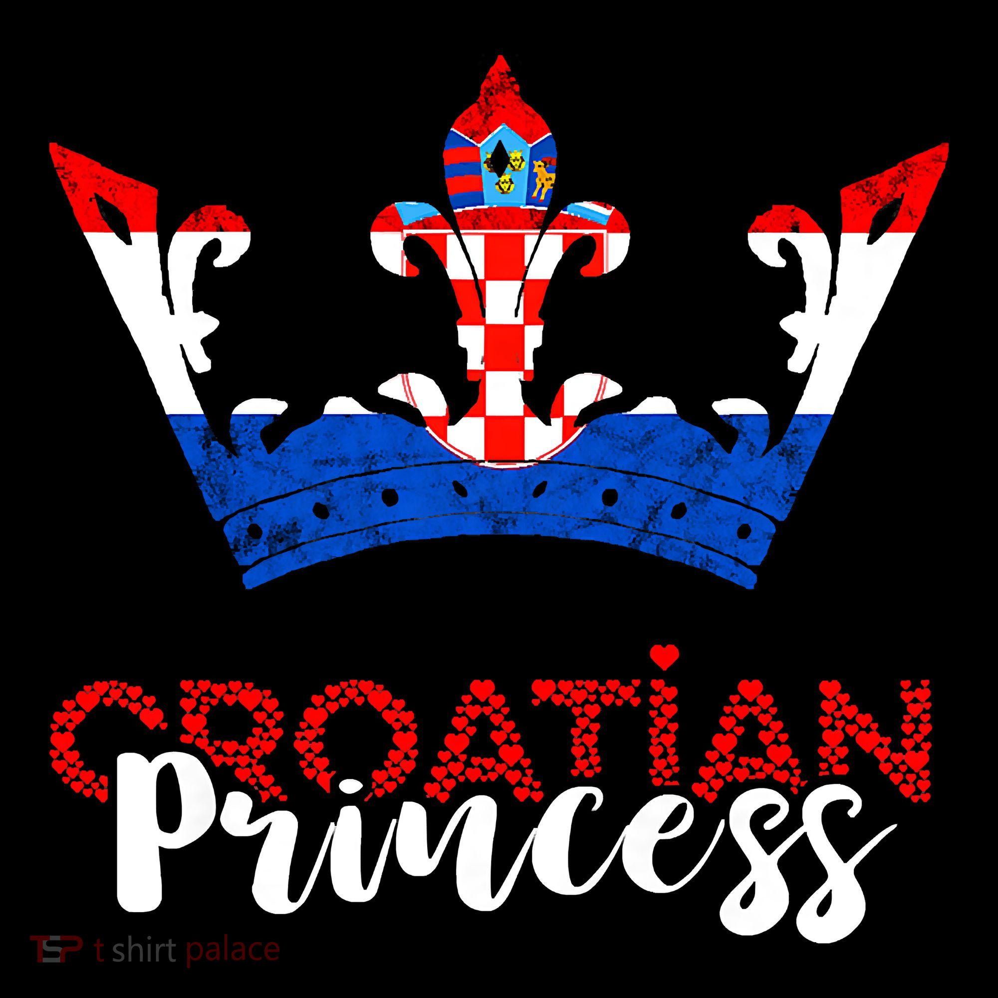 Croatian Princess Crown Croatia Croatian Flag Croatian Pride Coffee Mug