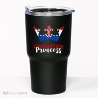 Croatian Princess Crown Croatia Croatian Flag Croatian Pride Tumbler thumb 0