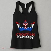 Croatian Princess Crown Croatia Croatian Flag Croatian Pride Women's Tank Top thumb 3