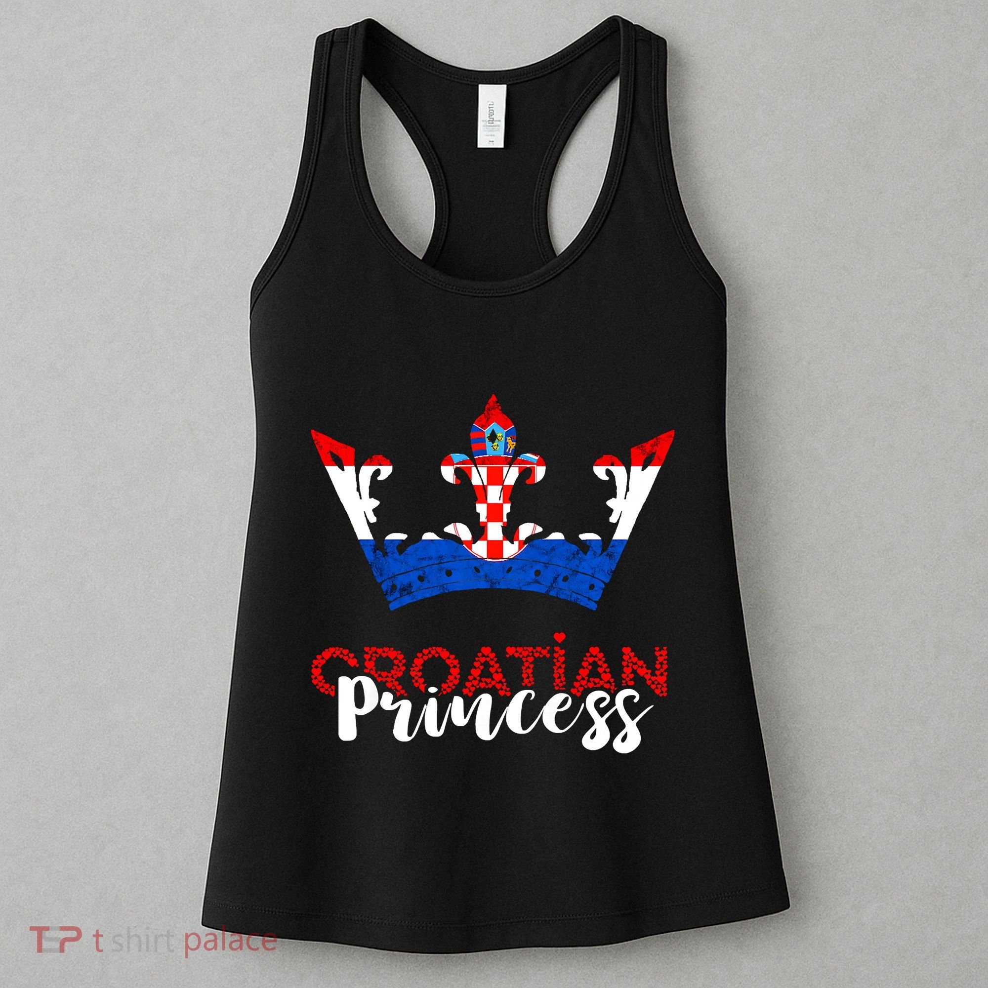 Croatian Princess Crown Croatia Croatian Flag Croatian Pride Women's Tank Top
