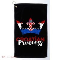 Croatian Princess Crown Croatia Croatian Flag Croatian Pride Golf Towel thumb 0
