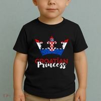 Croatian Princess Crown Croatia Croatian Flag Croatian Pride Toddler T-Shirt thumb 2