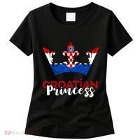 Croatian Princess Crown Croatia Croatian Flag Croatian Pride Women's T-Shirt thumb 0