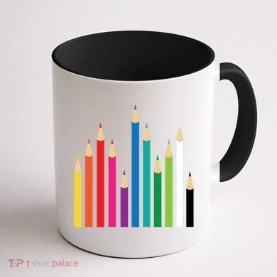 Colored Pencils Coffee Mug back