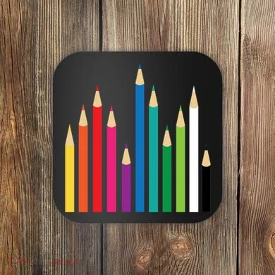 Colored Pencils Coaster