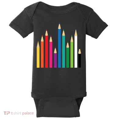 Colored Pencils Baby Bodysuit