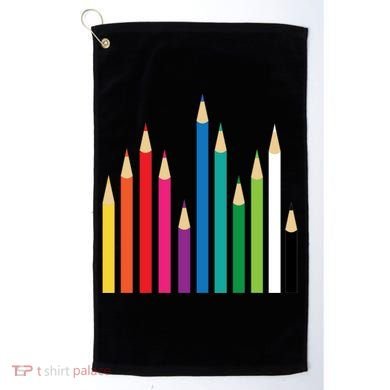 Colored Pencils Golf Towel