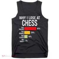 Chess Player Coach Lover Joke For Board Game Geek Tank Top thumb 0
