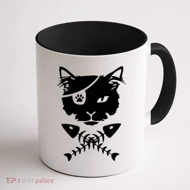 Cute Pirate Cat Coffee Mug back