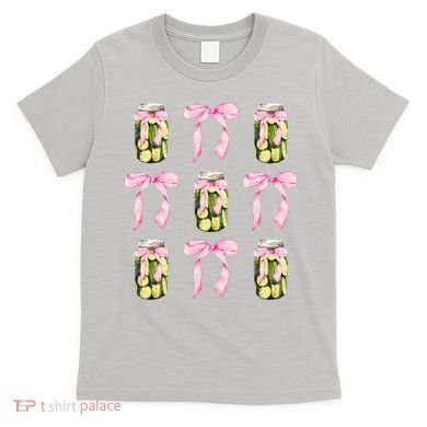 Canned Pickle Coquette Bows With Cute Pickle Jar T-Shirt