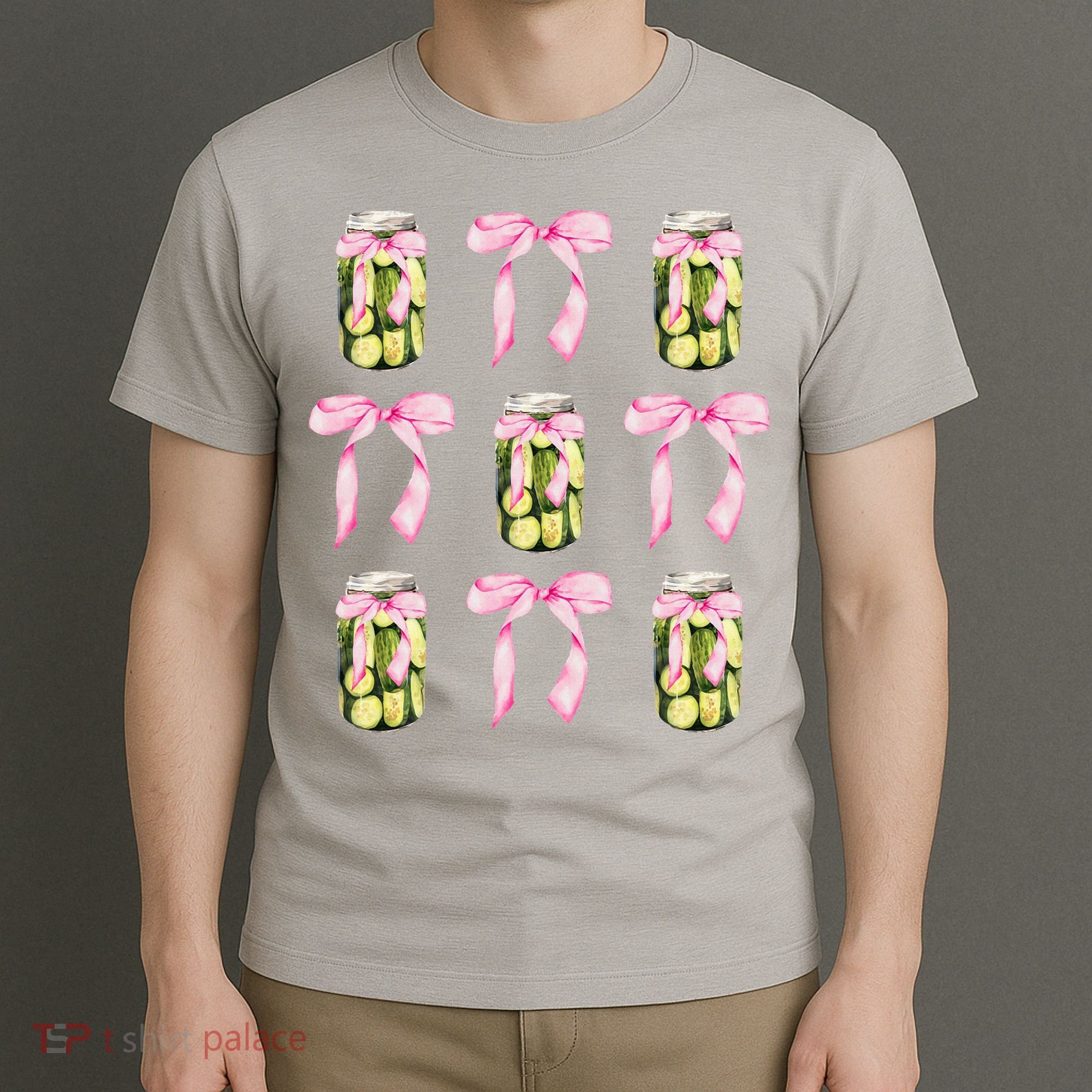 Canned Pickle Coquette Bows With Cute Pickle Jar T-Shirt