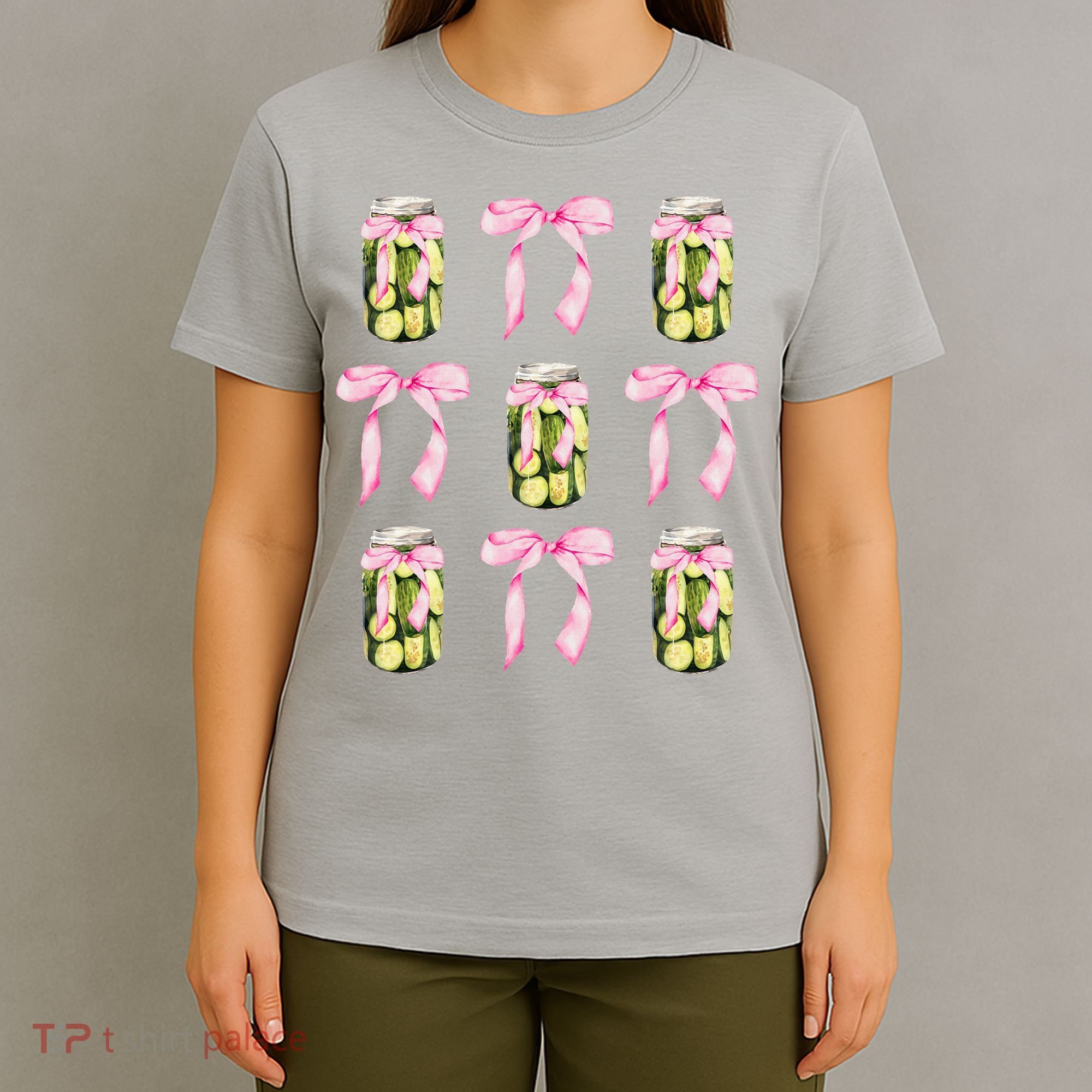 Canned Pickle Coquette Bows With Cute Pickle Jar T-Shirt