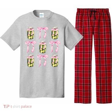 Canned Pickle Coquette Bows With Cute Pickle Jar Pajama Set