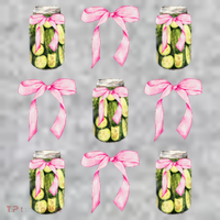Canned Pickle Coquette Bows With Cute Pickle Jar Toddler T-Shirt thumb 2