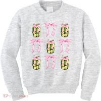 Canned Pickle Coquette Bows With Cute Pickle Jar Kids Sweatshirt thumb 0