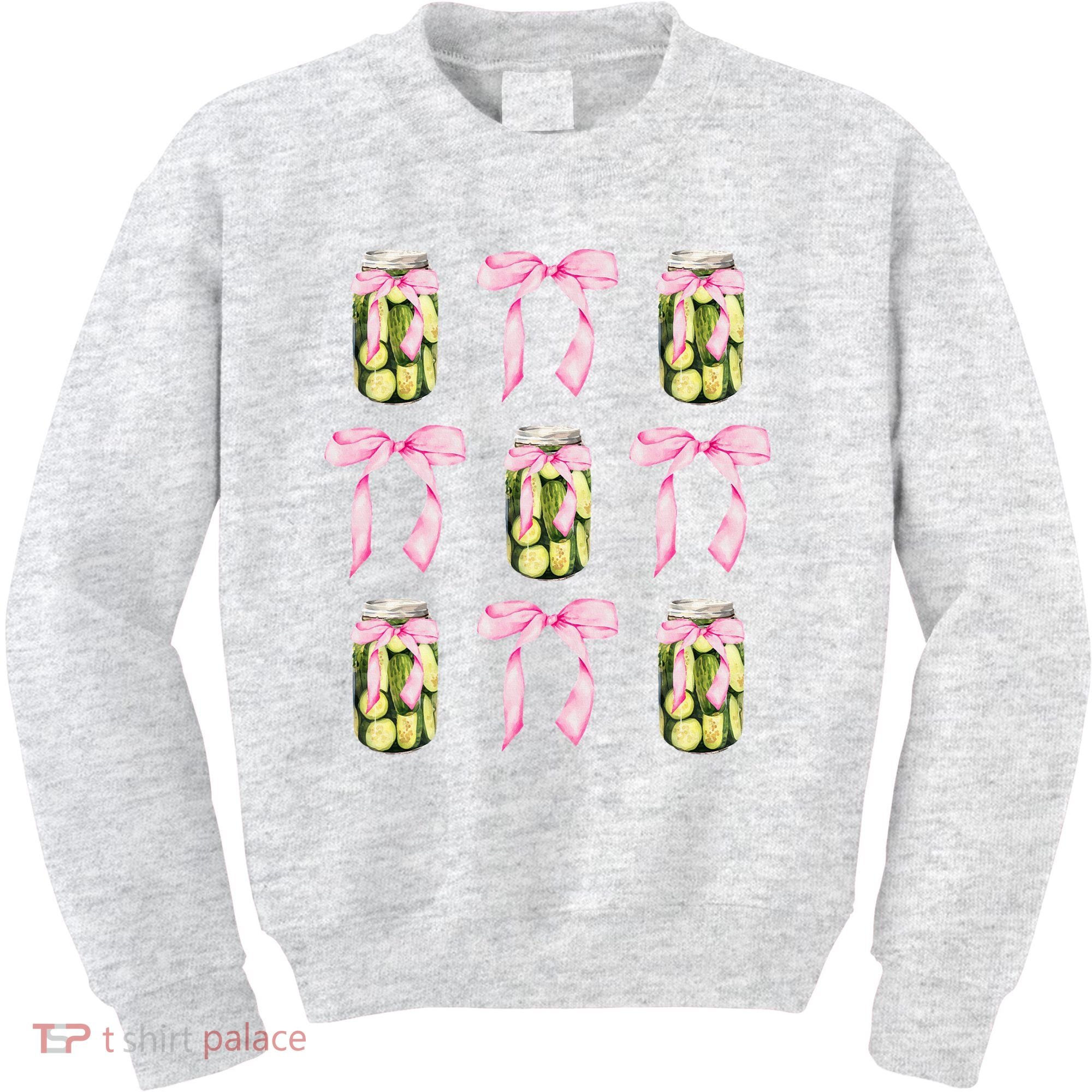 Canned Pickle Coquette Bows With Cute Pickle Jar Kids Sweatshirt