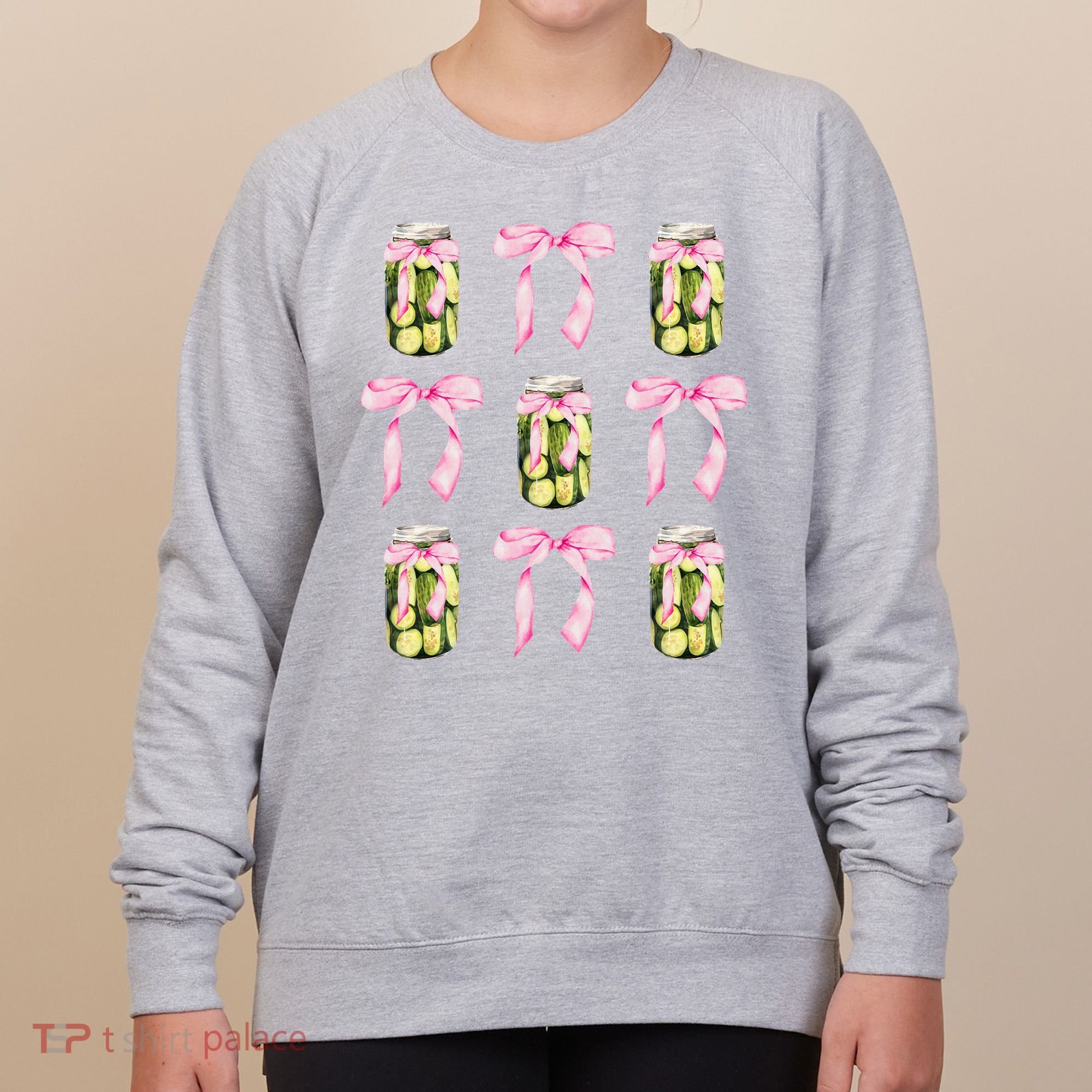 Canned Pickle Coquette Bows With Cute Pickle Jar Women's Sweatshirt