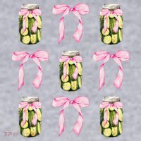 Canned Pickle Coquette Bows With Cute Pickle Jar Women's Sweatshirt thumb 2