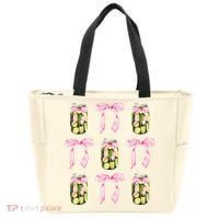Canned Pickle Coquette Bows With Cute Pickle Jar Tote Bag thumb 0