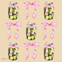 Canned Pickle Coquette Bows With Cute Pickle Jar Tote Bag thumb 4