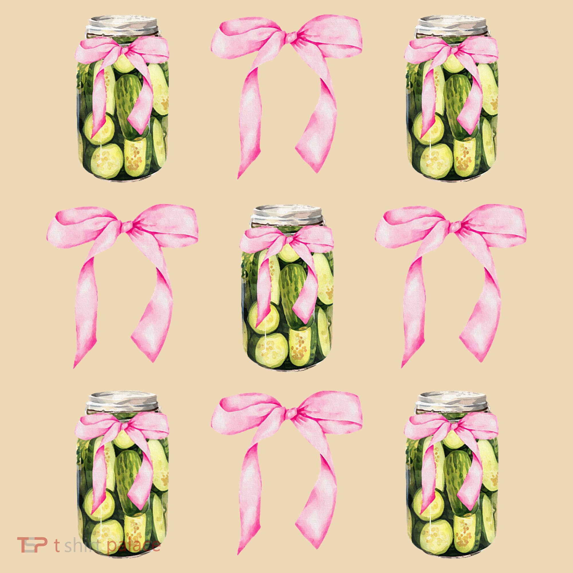 Canned Pickle Coquette Bows With Cute Pickle Jar Tote Bag