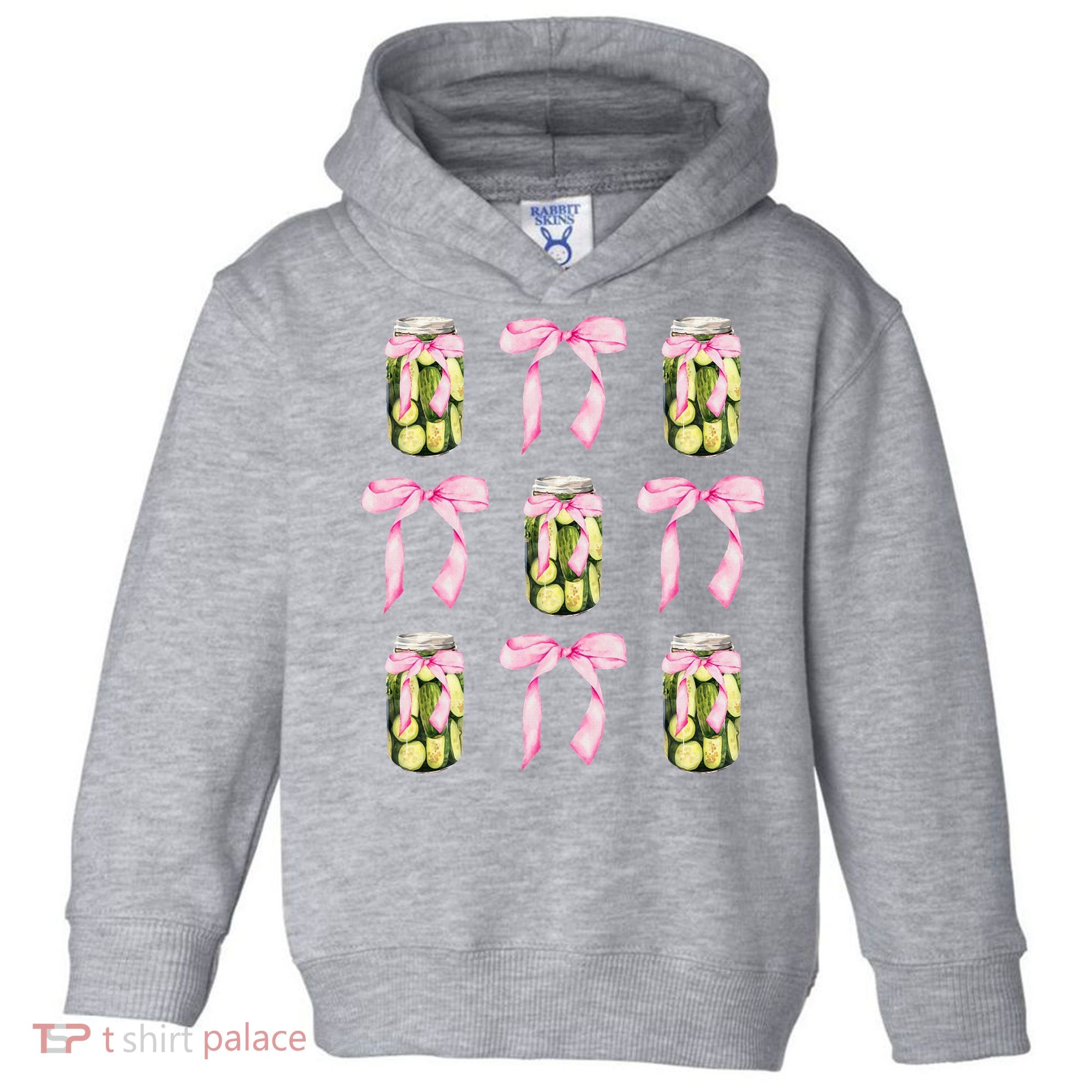 Canned Pickle Coquette Bows With Cute Pickle Jar Toddler Hoodie