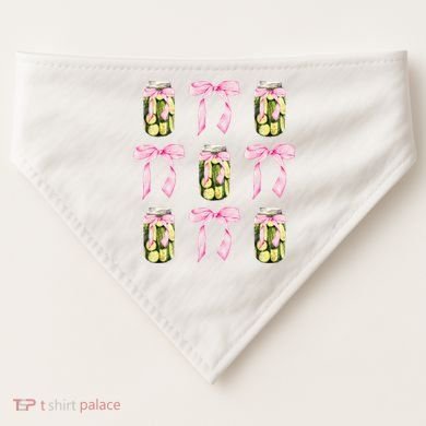 Canned Pickle Coquette Bows With Cute Pickle Jar USA-Made Doggie Bandana