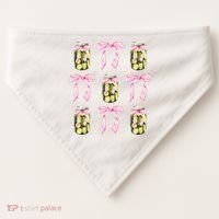 Canned Pickle Coquette Bows With Cute Pickle Jar USA-Made Doggie Bandana thumb 0