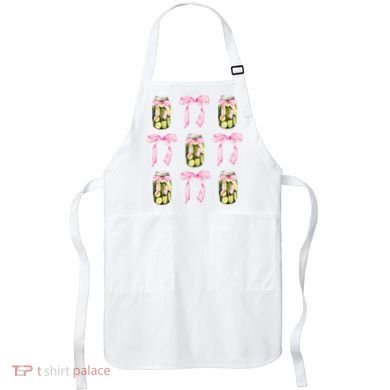 Canned Pickle Coquette Bows With Cute Pickle Jar Apron