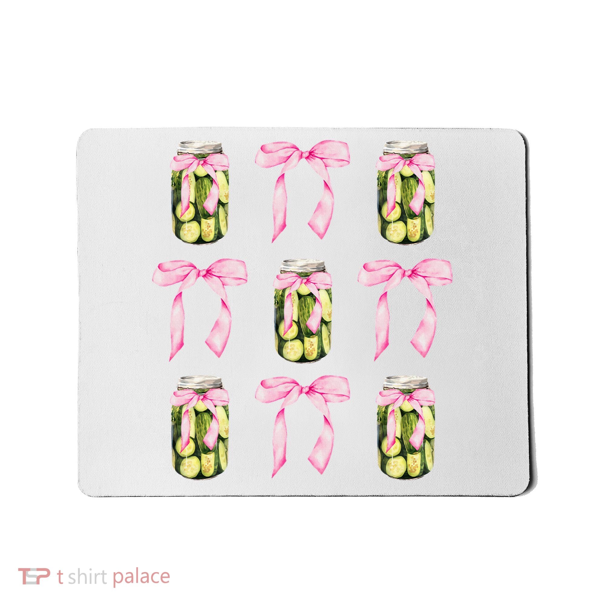 Canned Pickle Coquette Bows With Cute Pickle Jar Mousepad