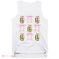 Canned Pickle Coquette Bows With Cute Pickle Jar Tank Top thumb 0
