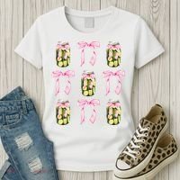 Canned Pickle Coquette Bows With Cute Pickle Jar Women's T-Shirt thumb 3