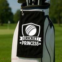 Cricket Princess Cricket Gift Golf Towel thumb 2