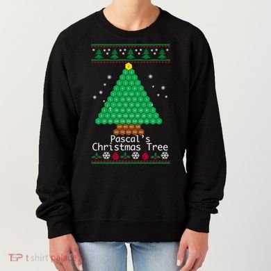 Cool Pascals Christmas Tree Sweater Gift Math Women's Sweatshirt