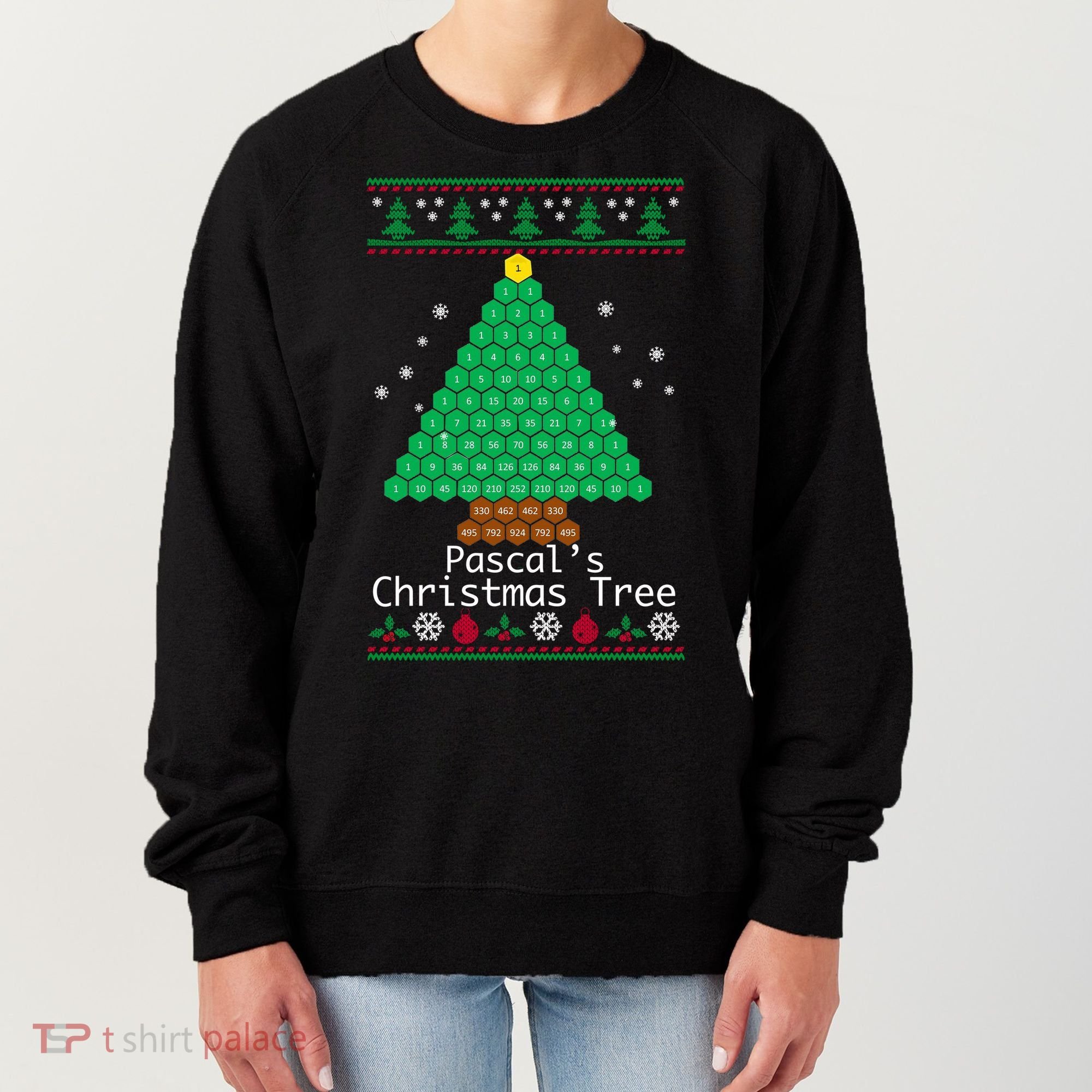 Cool Pascals Christmas Tree Sweater Gift Math Women's Sweatshirt