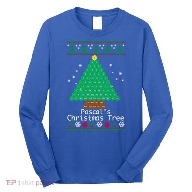 Cool Pascals Christmas Tree Sweater Gift Math Long Sleeve Shirt