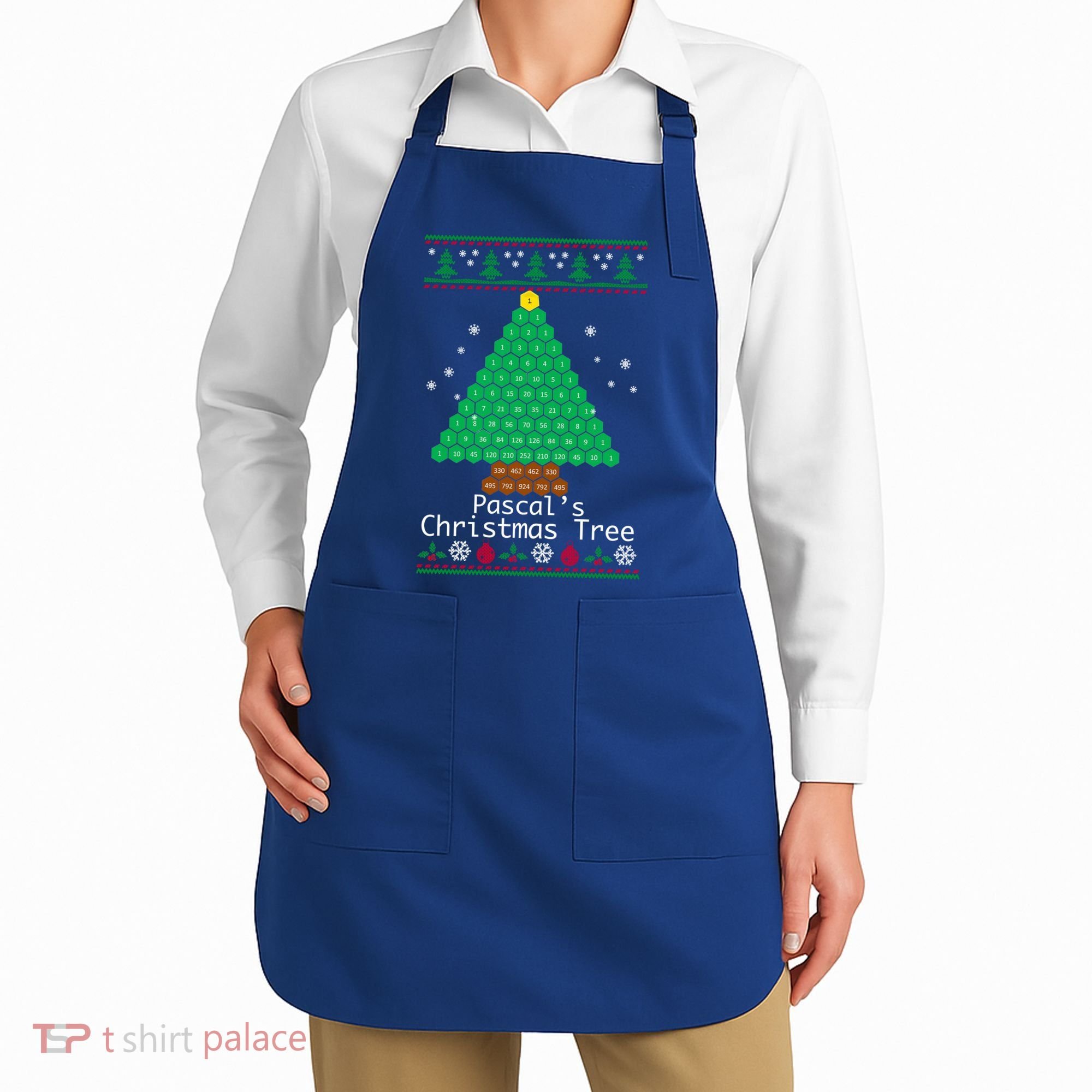 Cool Pascals Christmas Tree Sweater Gift Math Apron