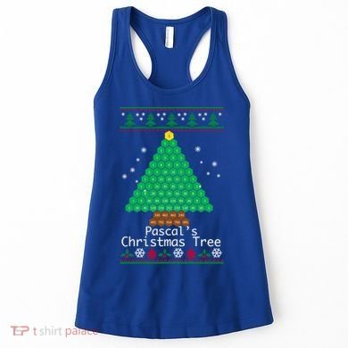 Cool Pascals Christmas Tree Sweater Gift Math Women's Tank Top