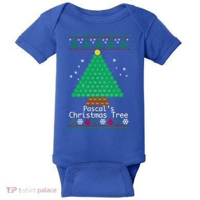 Cool Pascals Christmas Tree Sweater Gift Math Baby Bodysuit