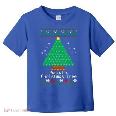 Cool Pascals Christmas Tree Sweater Gift Math Toddler T-Shirt