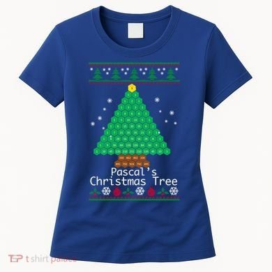 Cool Pascals Christmas Tree Sweater Gift Math Women's T-Shirt